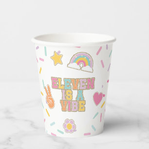 Patch Preppy Eleven is een vibe 11e verjaardag Papieren Bekers