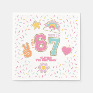 Patch Preppy Ik was ZES nu ben ik ZEVEN 7de verja Servet
