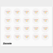 Patch Preppy Letter bedankje Ronde Sticker (Vel)