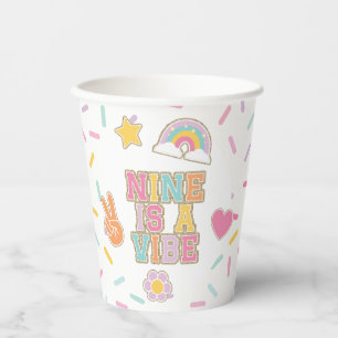 Patch Preppy Nine is a Vibe 9e Verjaardag Papieren Bekers