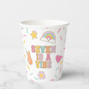 Patch Preppy Seven is a Vibe 7e Verjaardag Papieren Bekers
