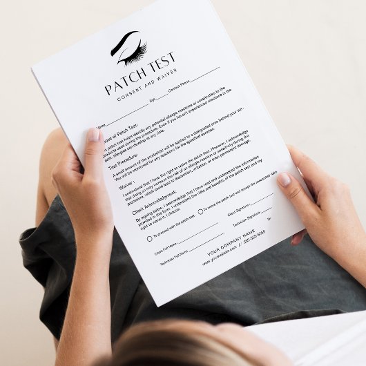 Patch Test Client Toestemming Formulier Waiver 40  Notitieblok