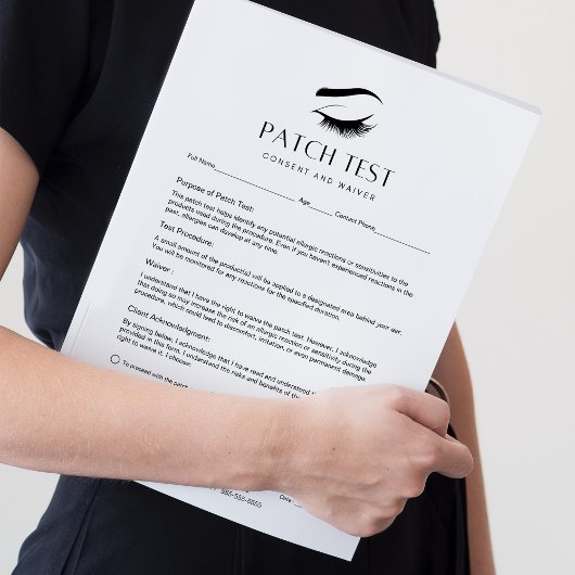 Patch Test Client Toestemming Formulier Waiver 40 Notitieblok