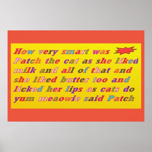 Patch The Cat was erg slim leuk ontwerp Poster (Voorkant)