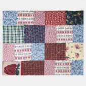 PATCH WORK QUILT (gesimuleerde) fleece dekens (Voorkant (Horizontaal))