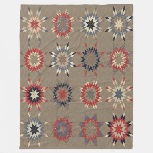 PATCH WORK QUILT (Simular) Vluchtdeklagers Fleece Deken (Voorkant)