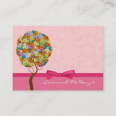 Patch Work Tree sur Cartes de visite roses (Dos)