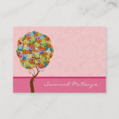 Patch Work Tree sur Cartes de visite roses (Dos)