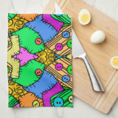 Patches en Buttonnen Halloween Theedoek (Quarter Fold)