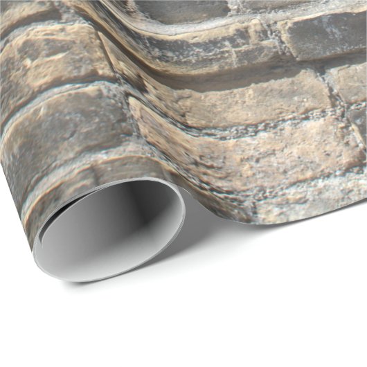 Patches Grey and White Brick Wall Cadeaupapier (Rol Hoek)