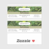 Patchouli Essential Oils Étiquette de bouteille de (Feuille)