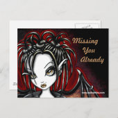 Patchouli Gothic Faery Fantasy Briefkaart (Voorkant / Achterkant)