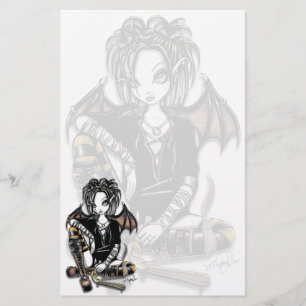 "Patchouli" Gothic Incense Fairy Art Stationery Briefpapier