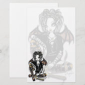 "Patchouli" Gothic Incense Fairy Art Stationery Briefpapier (Voorkant / Achterkant)