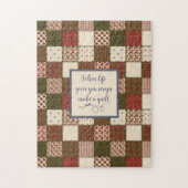  patchwerk Rustige Rood afdrukken Legpuzzel (Verticaal)