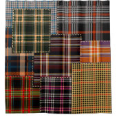 patchwerkpatronen, tartan-ontwerp, oppervlak douchegordijn (Voorkant)