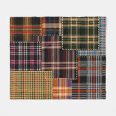 patchwerkpatronen, tartan-ontwerp, oppervlak fleece deken (Voorkant (Horizontaal))