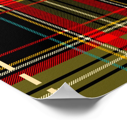 patchwerkpatronen, tartan-ontwerp, oppervlak poster (Hoek)