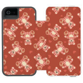 Patchwerkpatroon beer incipio iPhone portemonnee hoesje (Agenda Open)