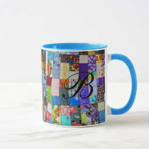 PATCHWORK-1 MONOGRAM GAIL MUG