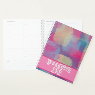 Patchwork Abstrait avec Carnet de nom
