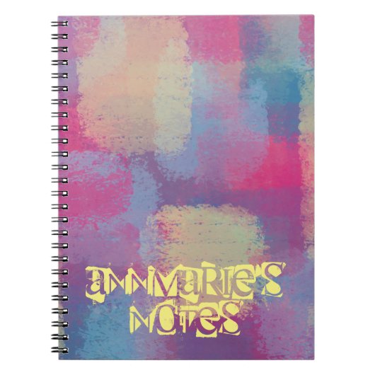 Patchwork Abstrait avec nom Spiral Photo Carnet (Devant)
