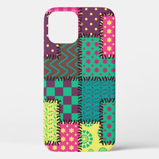 patchwork-achtergrond met verschillende patronen Case-Mate iPhone case (Achterkant)