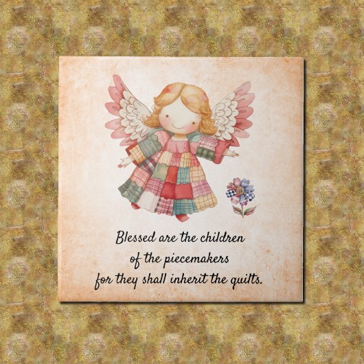 Patchwork Angel Fairy Keramische Tegel Tegeltje