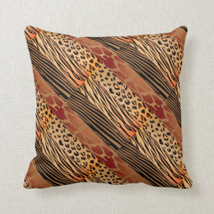 Patchwork animal rustique Zebra Stripe Coussin