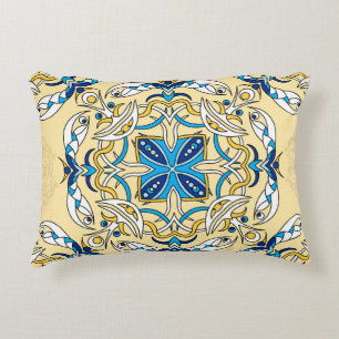 Patchwork Arabische Bloemen Textuur Accent Kussen