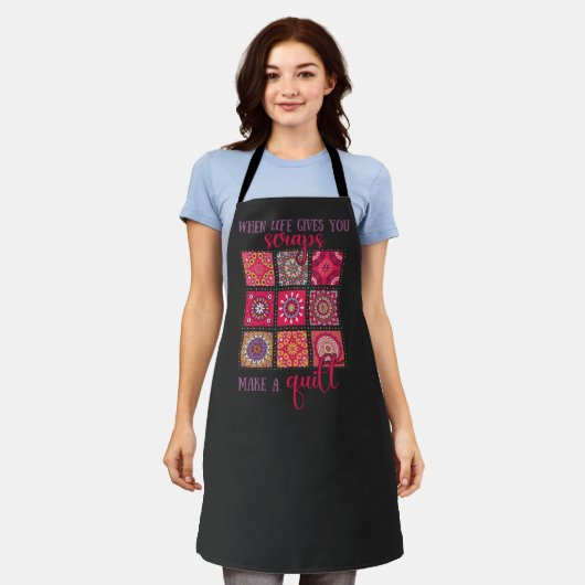 Patchwork Arts and Crafts Schort (Gedragen)