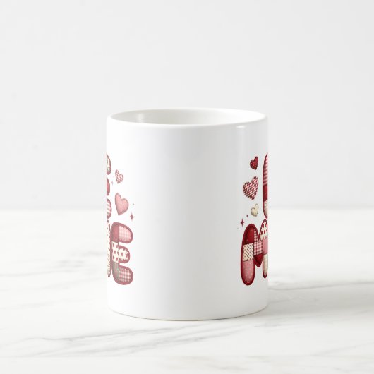 Patchwork "Be Mine" Valentine's  Mug (Centre)