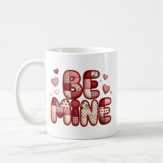 Patchwork "Be Mine" Valentine's Mug Koffiemok