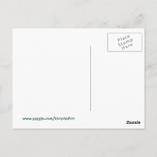 Patchwork Bicycles Art Briefkaart (Achterkant)