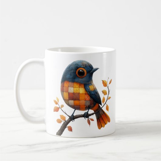 Patchwork Bird Mug (Gauche)