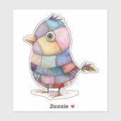 Patchwork Bird Sticker (Vel)