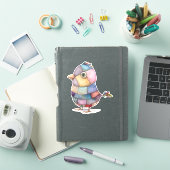 Patchwork Bird Sticker (iPad Cover)