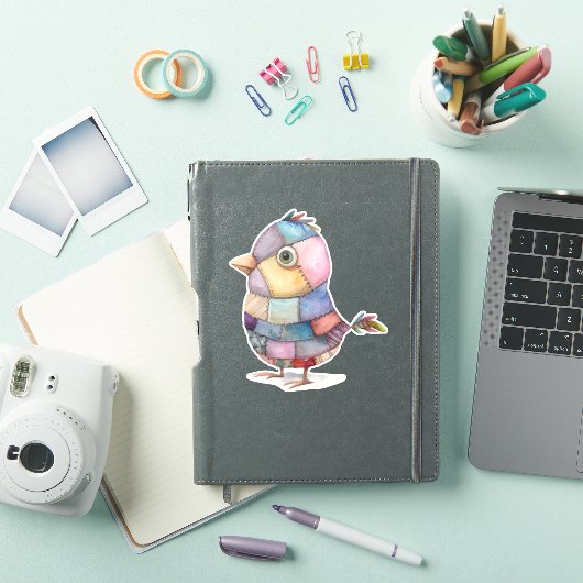 Patchwork Bird Sticker (iPad Cover)