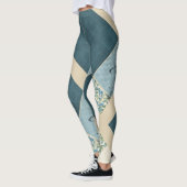 Patchwork bleu Leggings Pantalon de Yoga (Gauche)