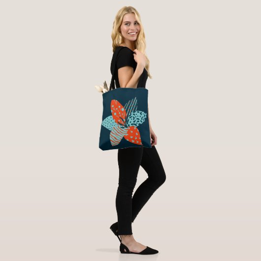 patchwork bloem draagtas (Op model)