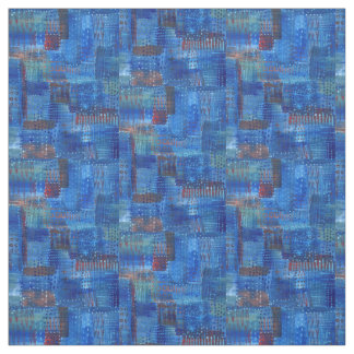 Patchwork Blue Indigo Sashiko Boro Art Stof