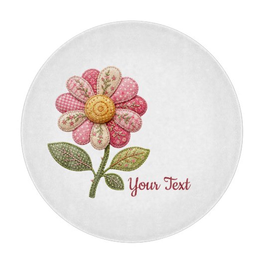 Patchwork Blume im Landhausstil Snijplank (Voorkant)