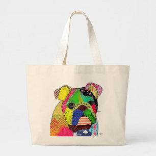 Patchwork Bulldog Grote Tote Bag