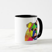Patchwork Bulldog Mok (Voorkant rechts)