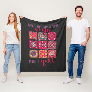 Patchwork Cadeau voor Quilters Fleece Deken