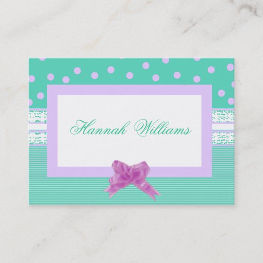 Patchwork Calling Card Contactkaartje (Voorkant)