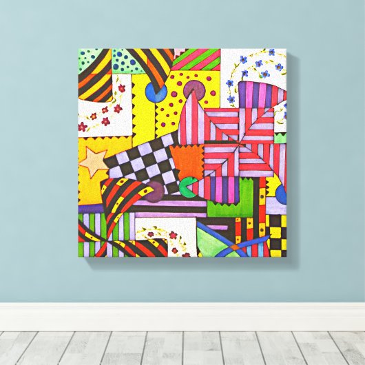 Patchwork Canvas Afdruk (Insitu (Houten vloer))