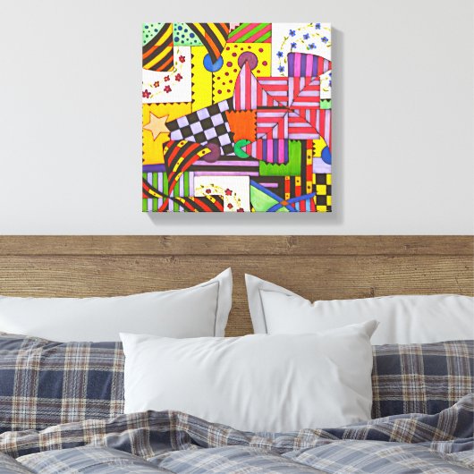 Patchwork Canvas Afdruk (Insitu (Slaapkamer))