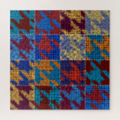 Patchwork canvas: imitatie patroon. legpuzzel (Horizontaal)