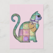 Patchwork cat-briefkaart briefkaart (Voorkant)